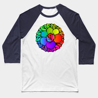 Rainbow Flower Baseball T-Shirt